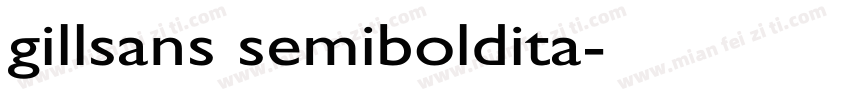 gillsans semiboldita字体转换